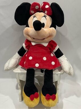 Vintage Disney Minnie Mouse Plush - Red Dress with Yellow Shoes